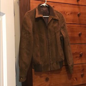 Vintage Suede Bomber Style Jacket